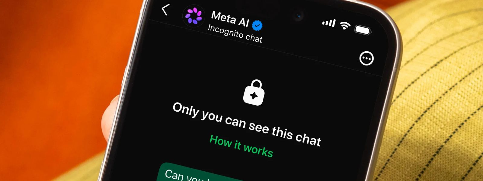 ‘Incognito Chat’ by WhatsApp for Private AI Chats